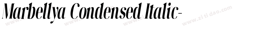 Marbellya Condensed Italic字体转换